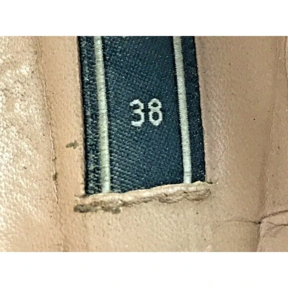 Zara Womens Black Ivory Check Slip On Peep Toe Stiletto Pump Heel Size US 7.5 - Picture 9 of 10